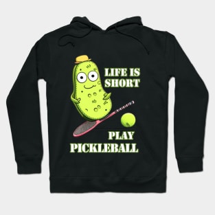 Funny Pickle Playing Pickleball Hoodie